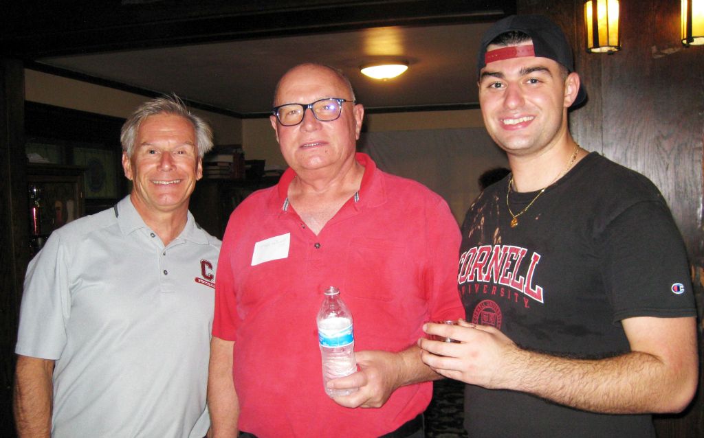 Mark Wolcott ’83, Tom Weeks ’77, and Drew Scacchi ’23